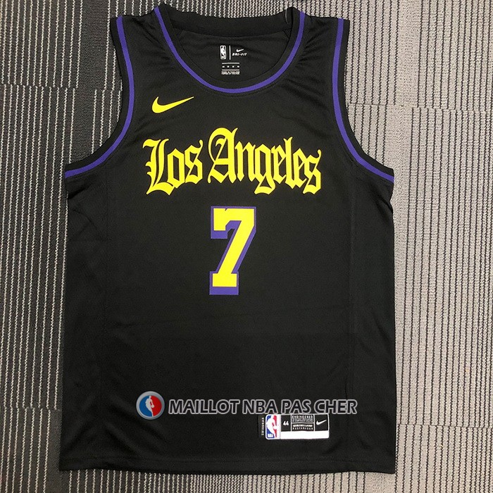 Maillot Los Angeles Lakers Carmelo Anthony NO 7 Ville 2019-20 Noir